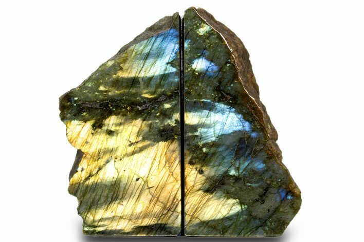 Polished, Flashy Labradorite Bookends - Madagascar #303512